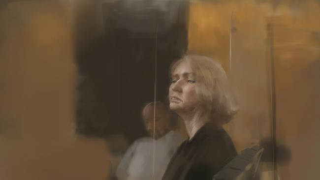 A court drawing of Maree Crabtree while she was standing trial in theBrisbane Supreme Court before the jury were discharged. Artwork by Scott Breton / NCA NewsWire