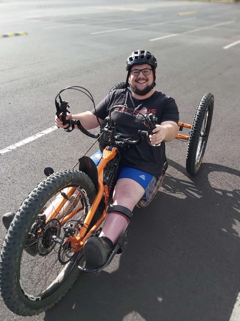 Joe loves handcycling, a new passion that has reconnected him with his mountain-biking past. Picture: Supplied.