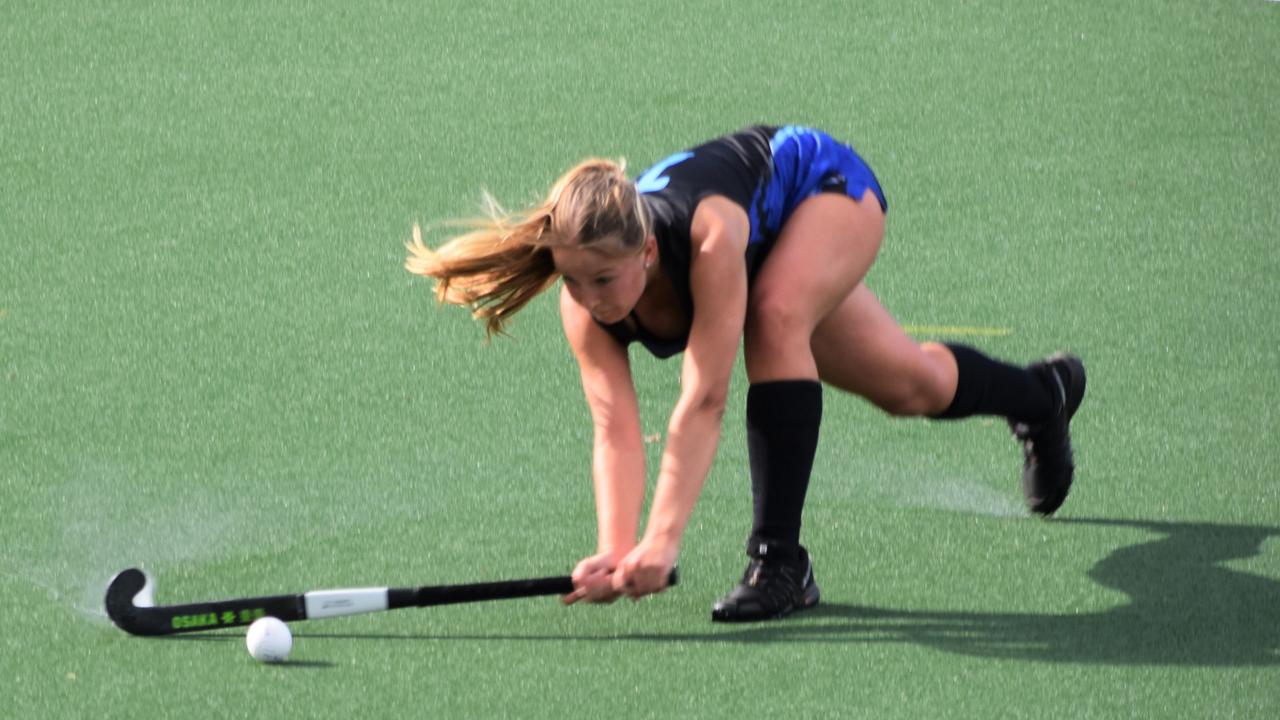 North West Sydney player in division one finals against Illawarra South Coast, NSW U18s Girls Hockey Championships, May 23.