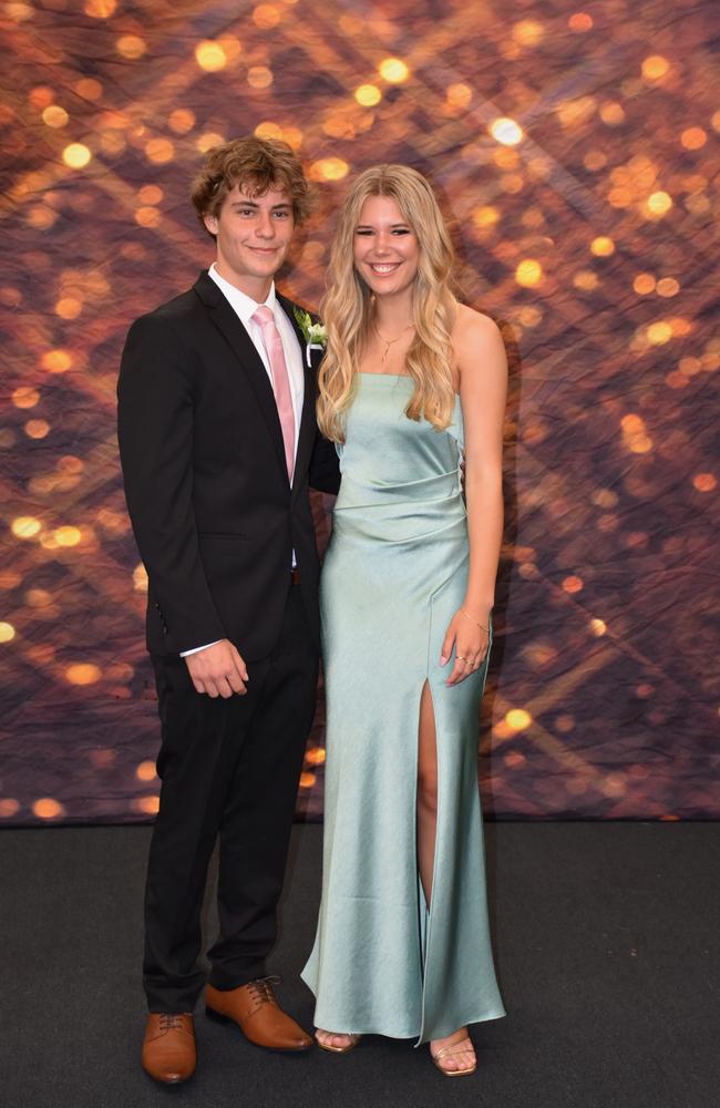 Sam Furler and Isabella Leslie at Suncoast Christian College formal at The Events Centre, Caloundra.