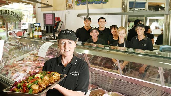 Seventh-generation butcher Leanne Bennet (front) with her staff. Picture Janine Eastgate