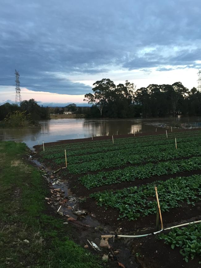 The fast rising river caught locals by surprise. Picture: David Wu