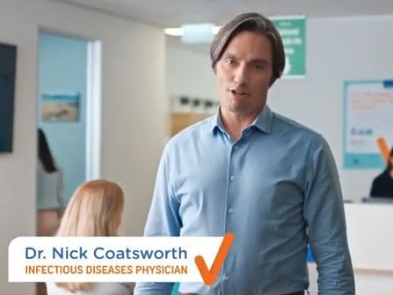 Nick Coatsworth fronted an ad campaign about the vaccine rollout. Picture: supplied