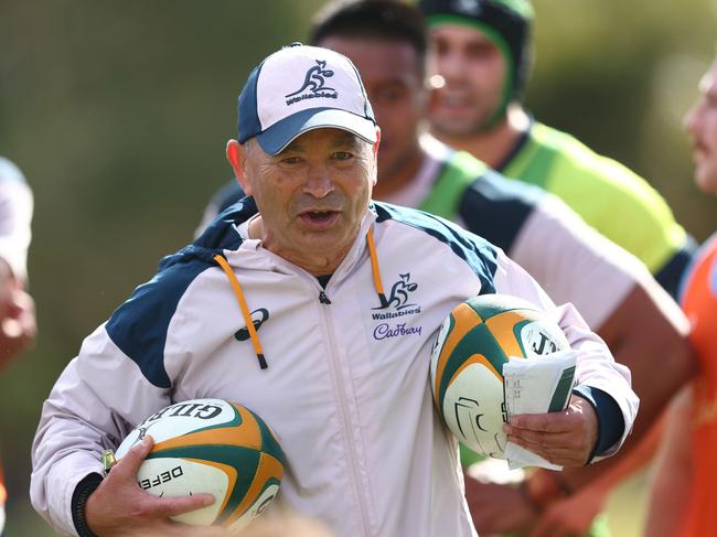 Coach Eddie Jones has brought an exceptionally detailed approach to the Wallabies. Picture: Getty Images