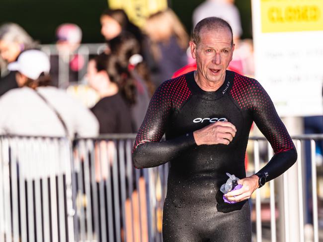 Competitors in the Ironman 70.3 Tasmania in Hobart Picture: Linda Higginson