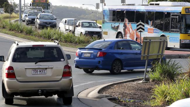 Traffic Congestion on the Pacific Motorway around the Foxwell and Abraham Road exit at Coomera. Pic Jono Searle.