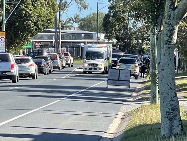 Paramedics rushed a patient to hospital after they sustained potentially life threatening injuries being struck by a car. Photo: Fergus Gregg