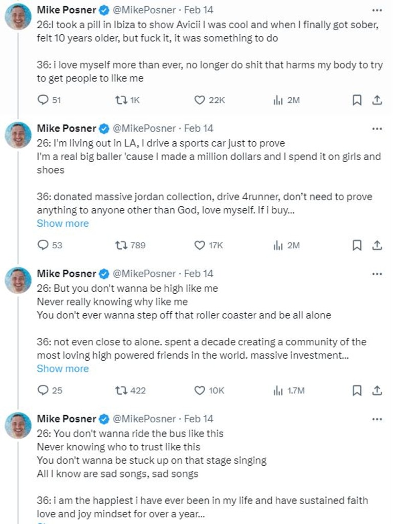 Mike Posner's viral thread about his turnaround.