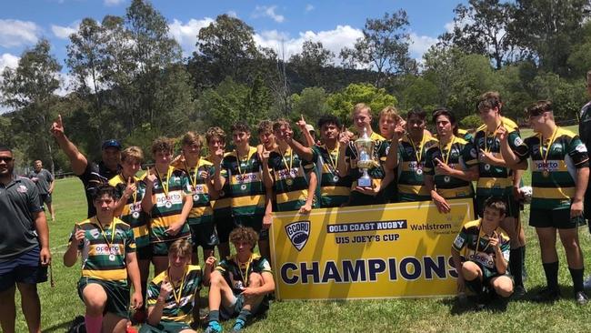 Surfers Paradise Dolphins win U15 Gold Coast junior rugby final. Photo: Supplied.