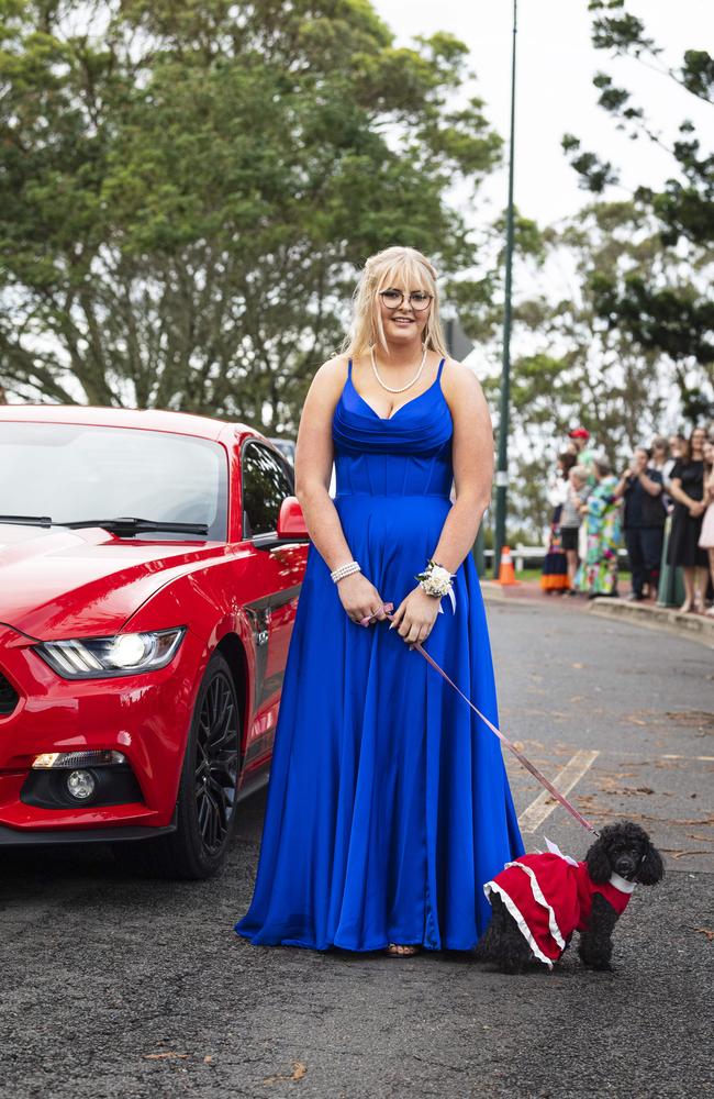 Graduate Georgia Ryan with Ruby at Toowoomba Christian College formal at Picnic Point, Friday, November 29, 2024. Picture: Kevin Farmer