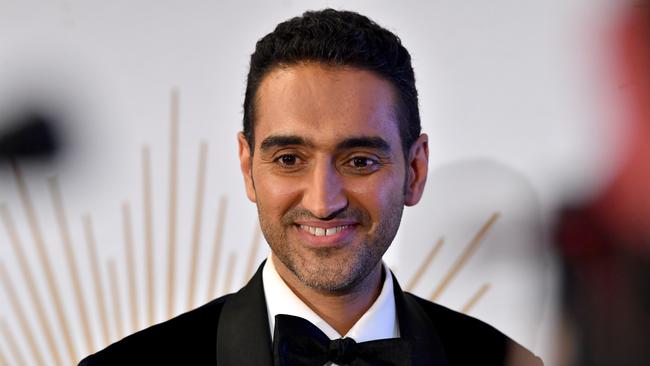 Waleed Aly is seen talking to the media at the 2019 Logie Awards at The Star Casino on the Gold Coast, Sunday, June 30, 2019. (AAP Image/Darren England) NO ARCHIVING, EDITORIAL USE ONLY