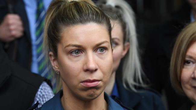 Paramedic Monica outside the Melbourne Magistrates Court. Picture: AAP