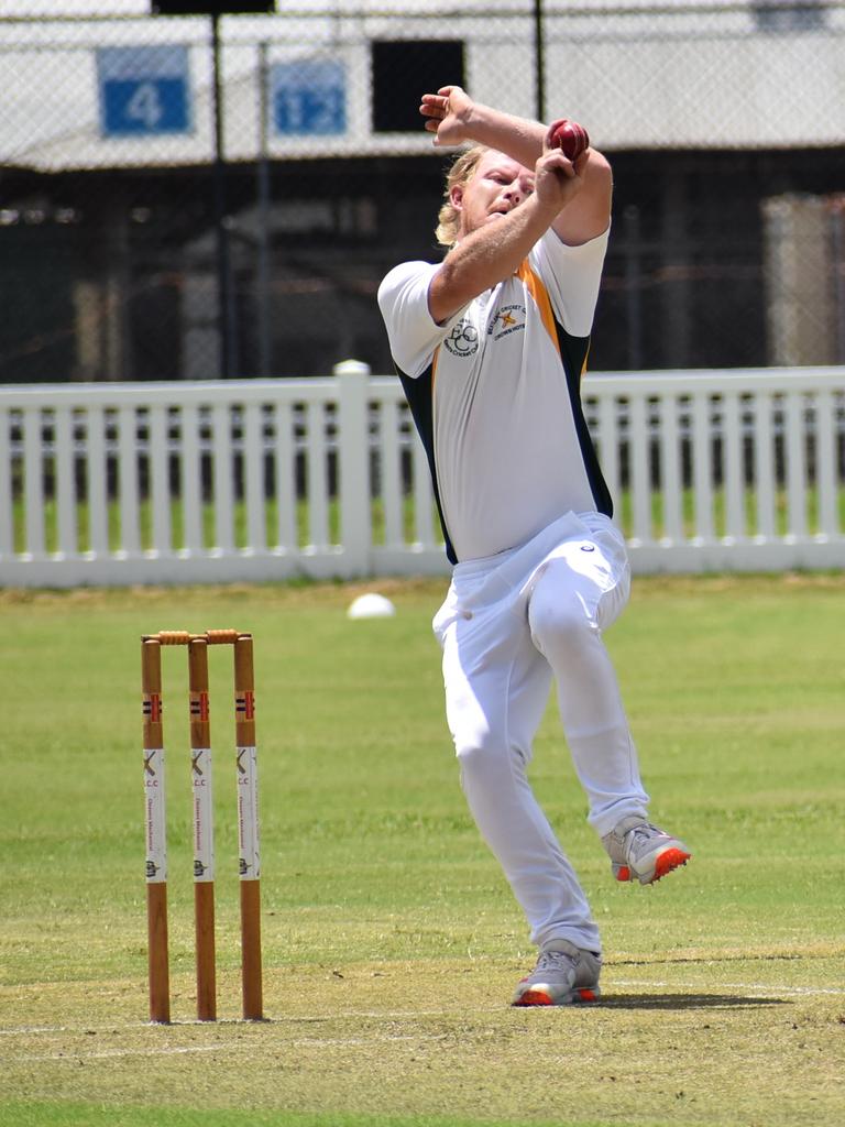 GDSC Easts/Westlawn Crown Hotel bowler Shannon Connor against South Services at Ellem Oval on Saturday, February 5, 2021.