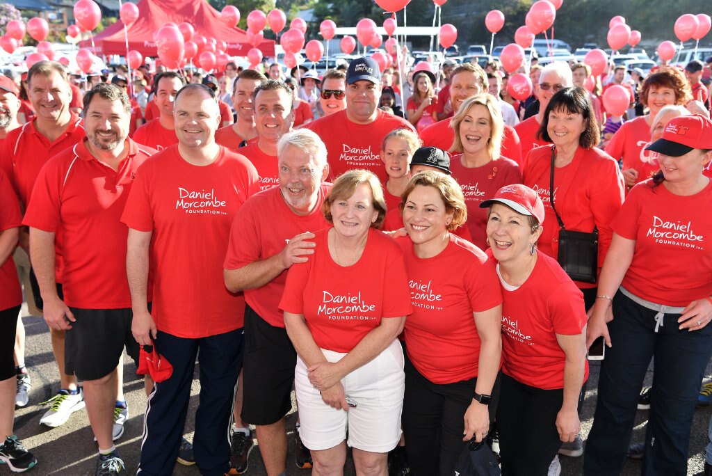 The 15th annual 'Walk for Daniel' on the Sunshine Coast. Denise and Bruce Morcombe (centre). Photo: Patrick Woods. Picture: Patrick Woods