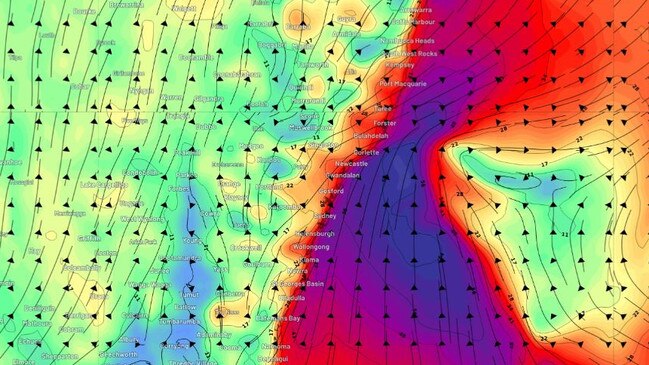 Damaging wind and surf to hit east coast. Picture WeatherZone.JPG