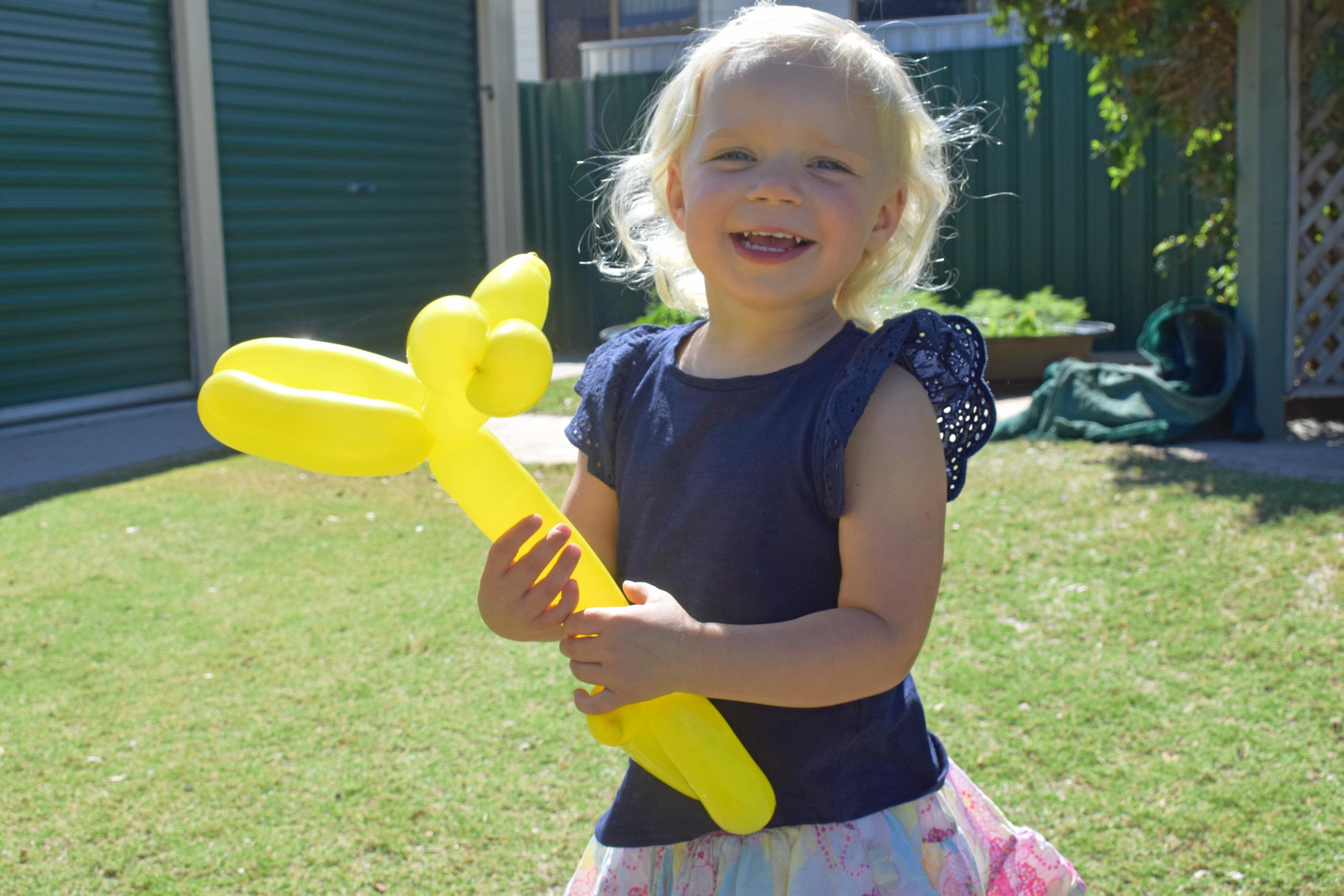 HAVING FUN: Maddie Lankowski enjoyed all the fun activities at the Kath Dickson Family Fun Day. Picture: Emily Bradfield