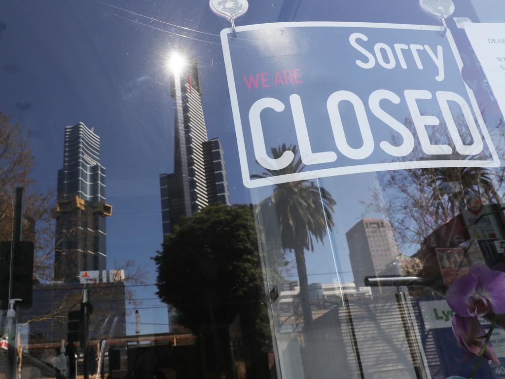 Shops have been closed during stage 4 lockdown. Picture: NCA NewsWire/ David Crosling