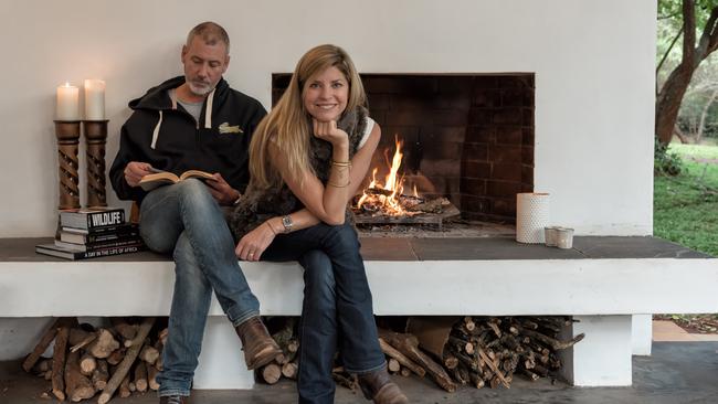 Peter Holmes a Court and Alissa Everett at home outside the Kenyan capital of Nairobi. Picture: Alissa Everett