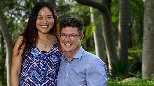 State Member for Southport Rob Molhoek pictured with his fiance Lucy Gu. Picture: David Clark