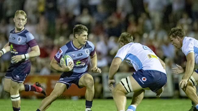 Reds centre James O'Connor combined will with Jordan Petaia in their win over the Waratahs. Picture: QRU Media