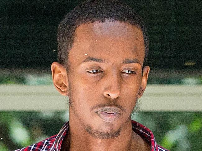 20-year-old Werribee man - Ali Khalif Shire Ali, born in Australia to Somali parents - was taken into custody by Special Operations Group police just before 3pm in Werribee on Monday. Picture: Mark Stewart