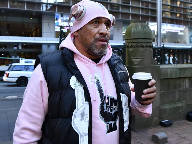 John Hopoate arrives at Central Local Court in Sydney where another son was appearing in July, 2021. Picture: NCA NewsWire/Joel Carrett