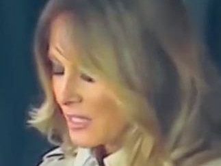 Melania caught in awkward moment