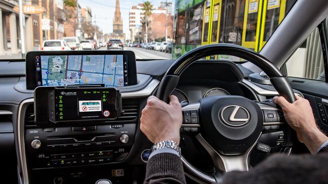 Lexus’ local trial uses a second screen to warn drivers of potential issues.