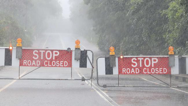 The federal government is asking the NSW Government and councils to ask for help to fund improvements to roads such as Wakehurst Parkway that was closed due to flooding again last month. Picture by Damian Shaw