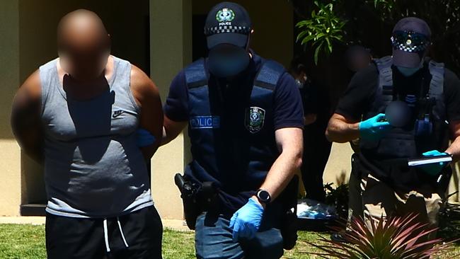 Six men have been charged with drug trafficking after the South Australia National Anti-Gangs Squad found more than 320 kilograms of dried cannabis and $50,000 cash at a suburban Adelaide property on Wednesday. Picture: AFP