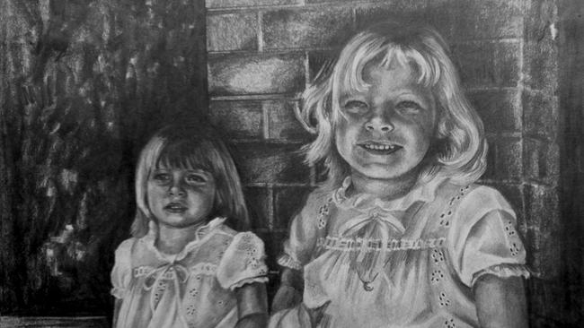 Sketch of the Dawsons’ two daughters commissioned by Lynette Dawson weeks before she went missing but never collected. Released by the Supreme Court.