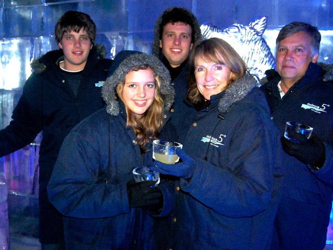 Henri van Breda (far left) with his parents and siblings. He murdered his mother, father and brother  with an axe and left his sister with near fatal injuries.