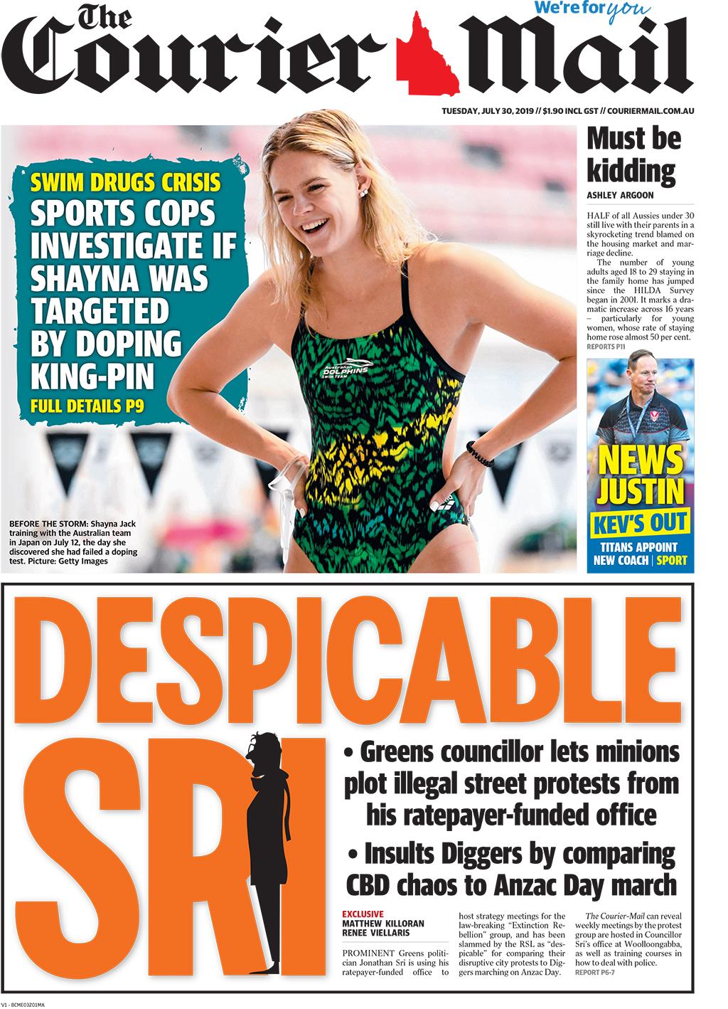 Greenongreen slur by ‘despicable’ Sri The Courier Mail