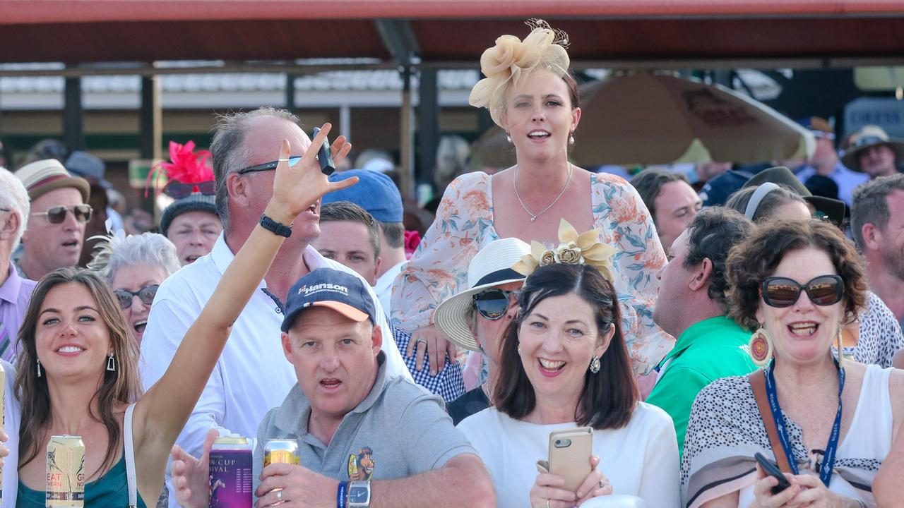 Crowds before Gary Clarke trained Ã&#146; Playoffs Ã&#146; scores an emotional win in the Great Northern Darwin Cup. Picture: Glenn Campbell