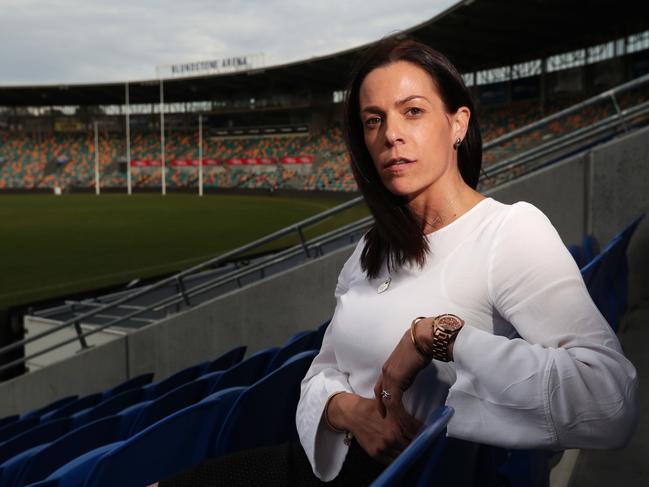 Trisha Squires has come under intense scrutiny as the first woman to head AFL Tasmania. Picture: NIKKI DAVIS-JONES