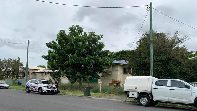 Police at the scene of the incident.