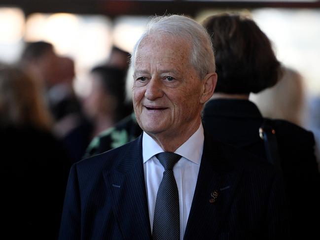 Former Federal Liberal MP Phillip Ruddock arrives at the State Funeral for Sir Laurence Street, former Chief Justice of the NSW Supreme Court and Lieutenant-Governor of NSW, at the Sydney Opera House in Sydney, Thursday, July 5, 2018. (AAP Image/Dan Himbrechts) NO ARCHIVING