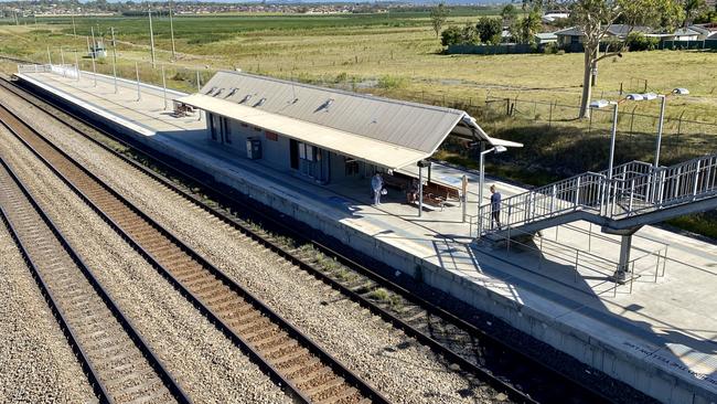 Beresfield railway station, where Scotty Parrott was killed. Picture: NCA NewsWire / Peter Lorimer