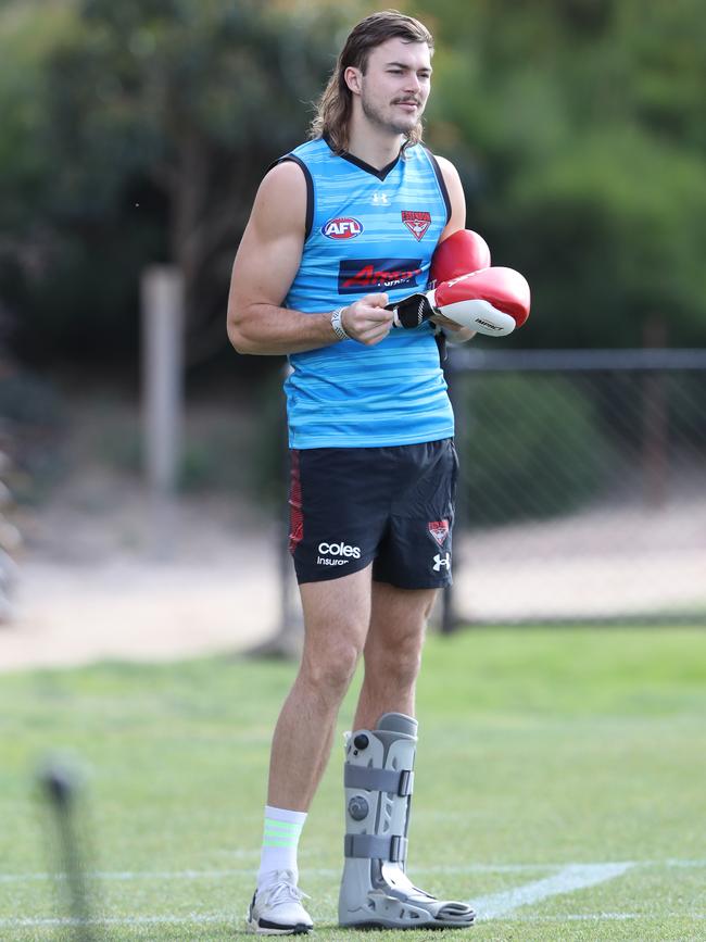 Sam Draper has been a massive loss for the Bombers. Picture: David Crosling