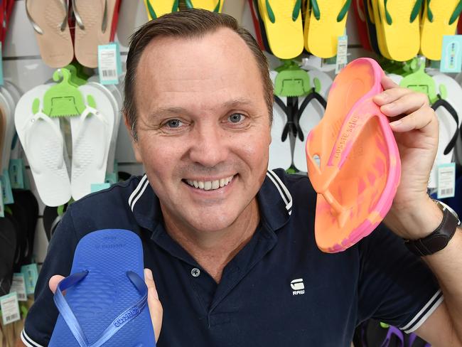 Aussie Soles company's founder Craig Taplin at his Eumundi store. Photo Patrick Woods / Sunshine Coast Daily.