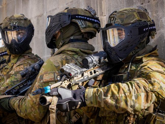 Australian Army soldiers in action.