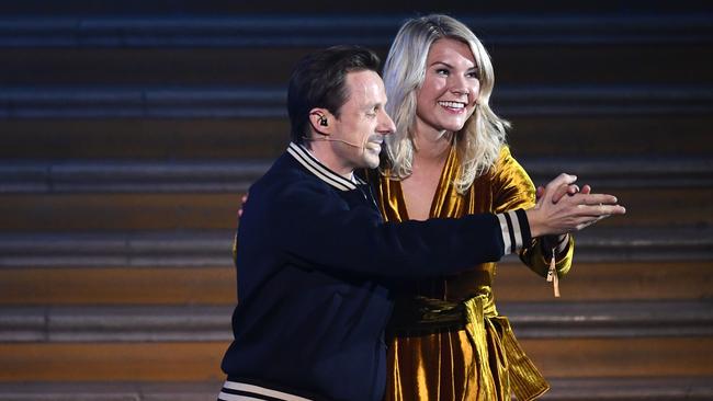 Hegerberg dances with Solveig. Picture: AFP