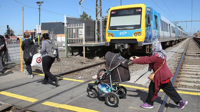 Commuters and traders are in for a week of delays while the Reservoir station level crossing is closed. Picture: Ian Currie