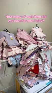 Pregnant mum buys a year worth of clothes for unborn baby