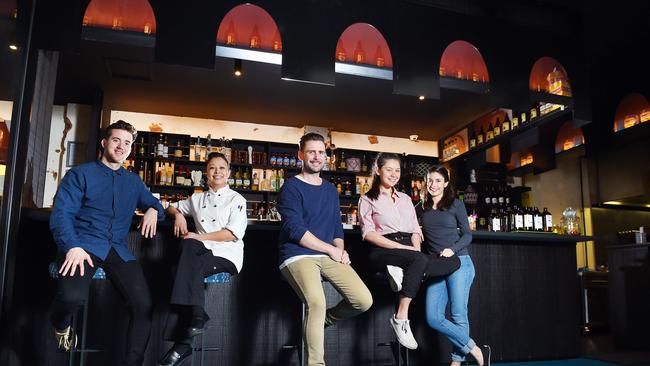 Craig Moffatt, Sachiko Makihara, Liam Tighe, Zoe Carey and Cynthia Gonzalez from Hot Lips Hacienda, in Highett. Picture: Josie Hayden