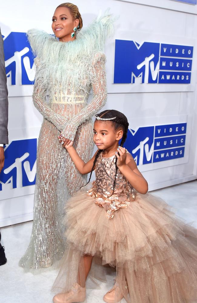 Beyonce and Blue Ivy wore similar outfits to the 2016 MTV Video Music Awards. Picture: Getty Images