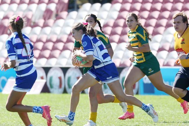 Girls rugby 7s schoolgirls state championship, Ballymore Stadium, Herston. Picture: Liam Kidston