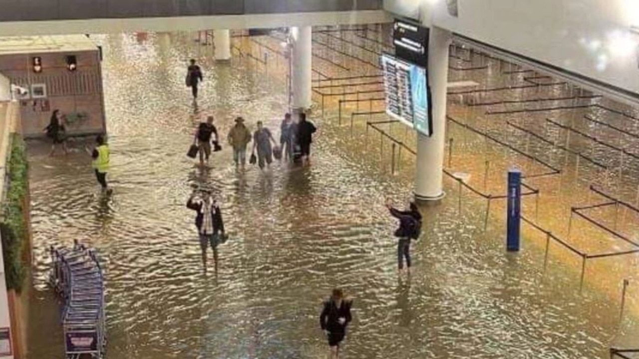 Flights and traffic were grounded due to the weather. Picture: Twitter