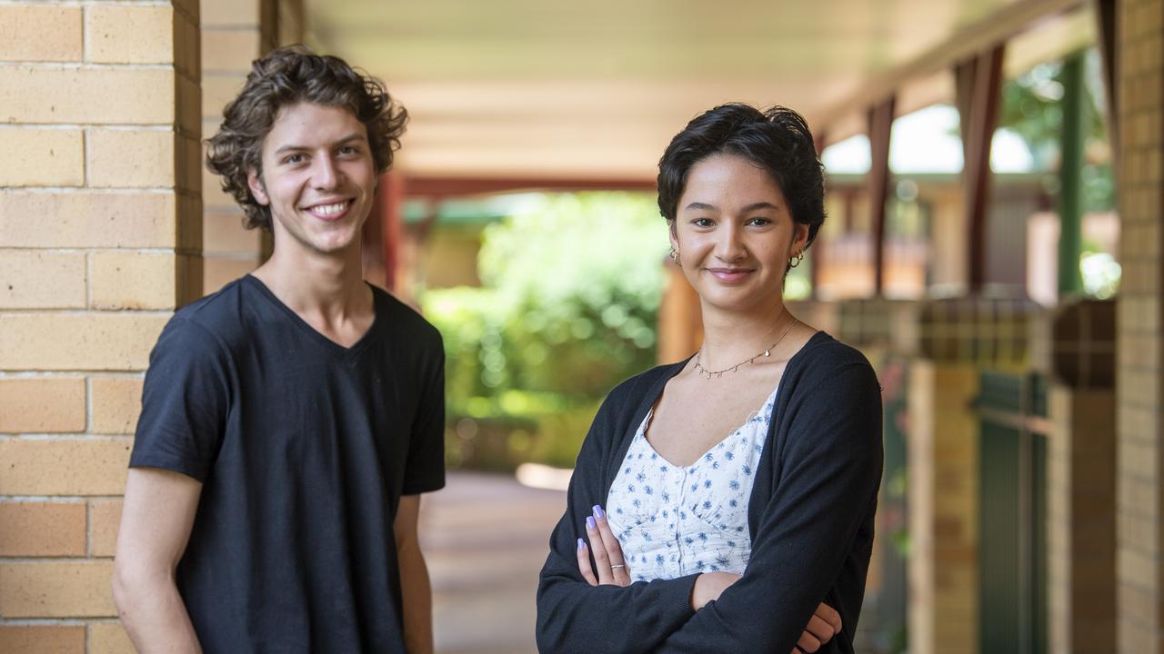 Toowoomba Anglican School students Cameron McConville and Maddie Saunders talk about their ATAR results. Saturday 19th Dec 2020