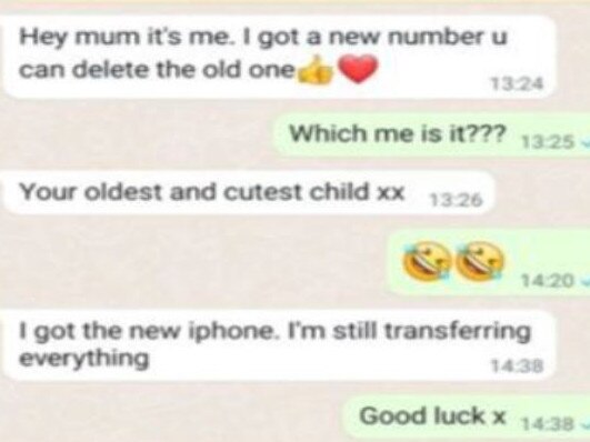 Cruel twist on ‘Hi Mum’ text scam